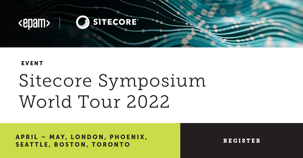 Join us at Sitecore Symposium World Tour 2022 EPAM