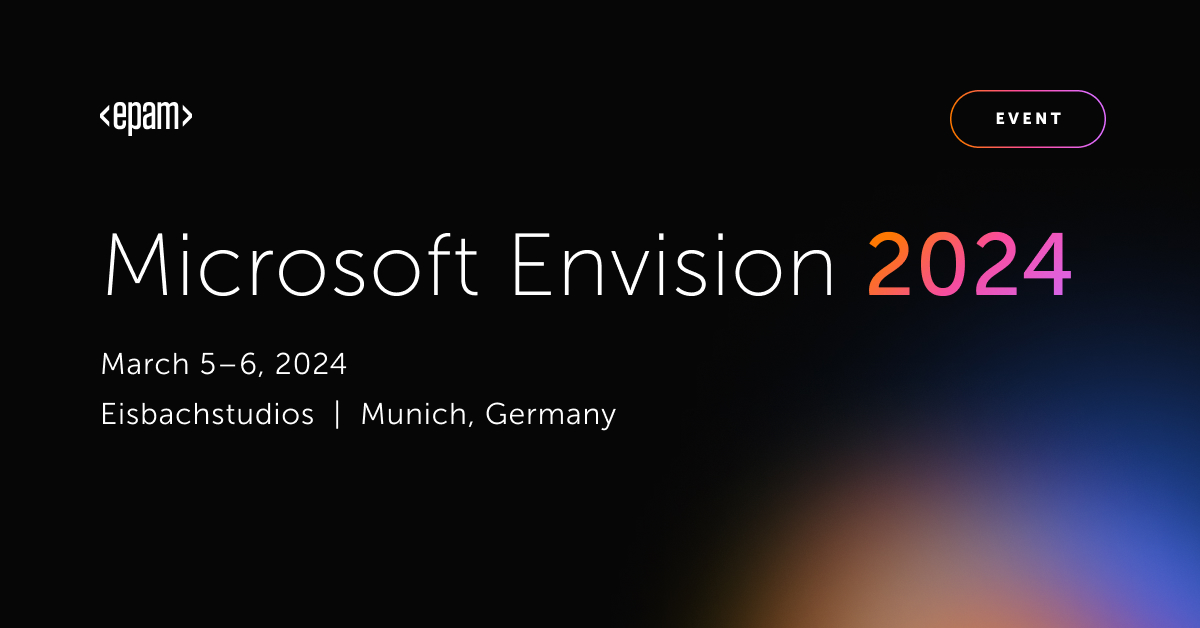 Join EPAM at Microsoft Envision 2024 EPAM